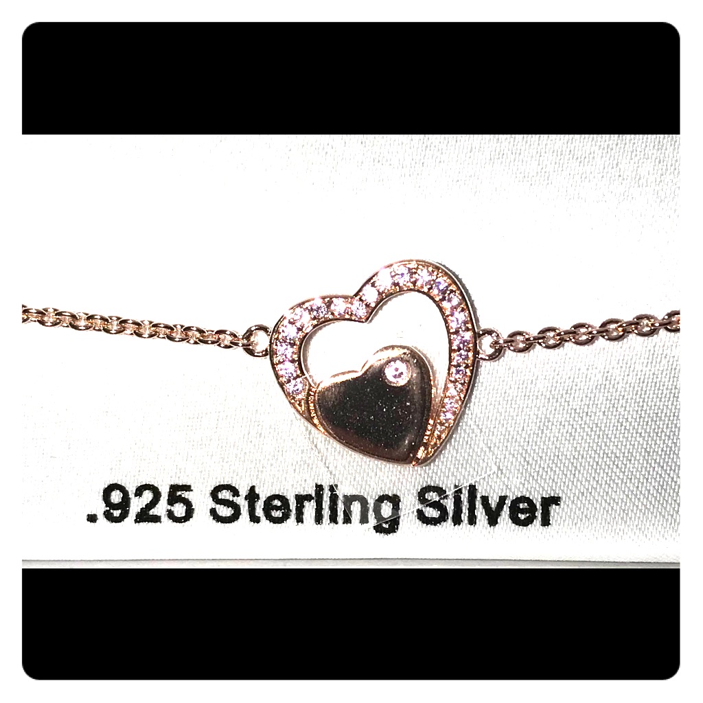 Things Remembered Rose Gold Heart Bracelet Nwt
